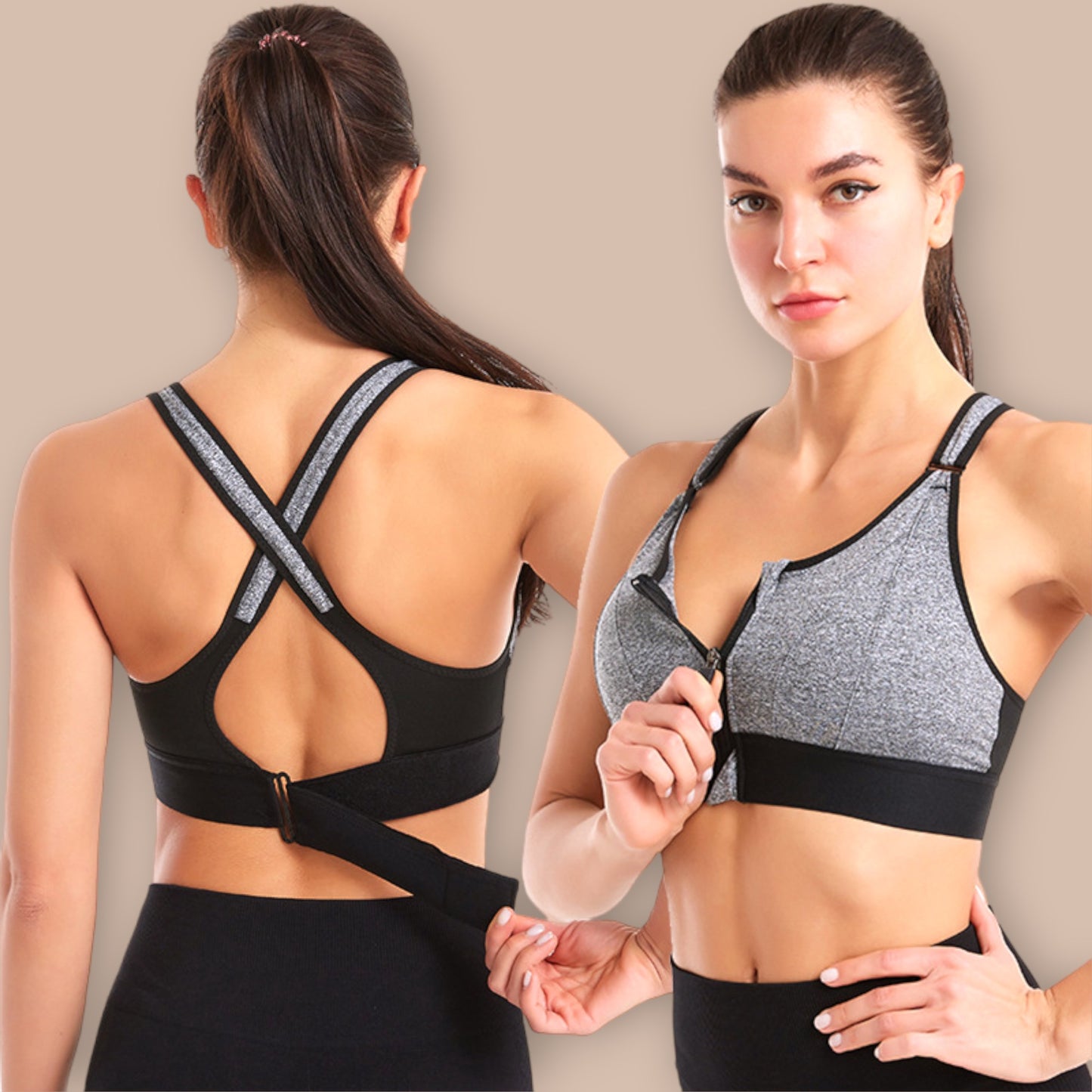Schok Bestendige Push-Up Sport BH | 1 + 2 GRATIS